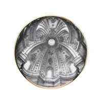fornasetti assiette murale imprimée cupola sant'ivo alla sapienza - noir