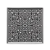 ginori 1735 assiette carrée labirinto 30 cm - noir