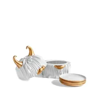 l'objet boîte et assiettes en porcelaine haas lynda (lot de 4) - blanc