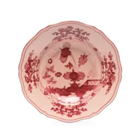 ginori 1735 lot de deux assiettes en porcelaine à imprimé illustration - rose