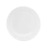 christofle assiette à dessert babylone en porcelaine - blanc