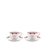 aquazzura casa lot de 2 tasses à thé jaipur - rouge
