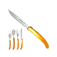 couteau "couleurs de la nature" orange, fabrication française artisanale