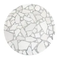 plateau de table terrazzo blanc 137 cm delmo
