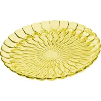 kartell - plat jelly en plastique, pmma couleur jaune 46 x 3.5 cm designer patricia urquiola made in design