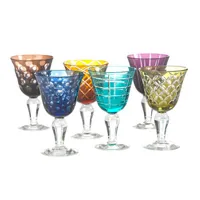 pols potten - verre à vin cutting en couleur multicolore 20.8 x 17 cm designer studio made in design