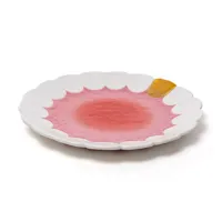 seletti - assiette de présentation holy smokes en céramique couleur rose 24.99 x 5 cm designer studio job made in design