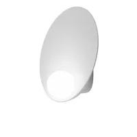 vibia - applique musa en verre, verre soufflé opalin couleur blanc 38.62 x 14 cm designer note design studio made in