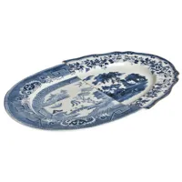 seletti - plat hybrid en céramique, porcelaine bone china couleur bleu 40 x cm designer studio ctrlzak made in design
