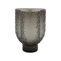 aytm - vase arura en verre, verre soufflé bouche couleur gris 18.5 x 16.2 25 cm made in design