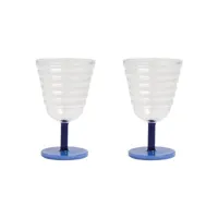 & klevering - verre à vin mingle en couleur bleu 8 x 13 cm made in design