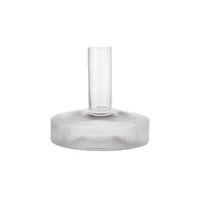 ferm living - carafe à vin ripple en verre, verre soufflé bouche couleur transparent 18.5 x 17.5 cm made in design