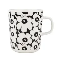 marimekko - mug tasses & mugs en céramique, grès couleur noir 8 x 9.5 cm designer maija isola made in design