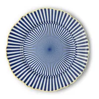 bitossi home - assiette vaisselle en céramique, porcelaine couleur bleu 19.83 x cm designer la tigre made in design