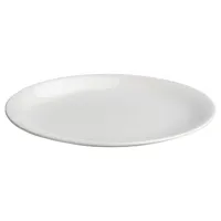 alessi - assiette à dessert all-time en céramique, porcelaine bone china couleur blanc 21 x 22 5 cm designer guido venturini made in design