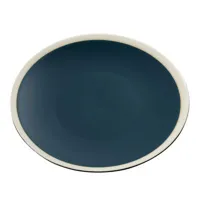 maison sarah lavoine - assiette sicilia en céramique, grès peint et émaillé couleur bleu 18.17 x cm designer made in design