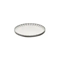 serax - assiette à dessert inku en céramique, grès émaillé couleur blanc 15.33 x 1.7 cm designer sergio herman made in design