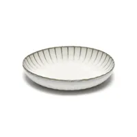 serax - assiette creuse inku en céramique, grès émaillé couleur blanc 18.17 x 4.5 cm designer sergio herman made in design