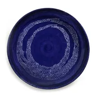 serax - plat de service feast en céramique, grès émaillé couleur bleu 26.21 x 6 cm designer ivo bisignano made in design