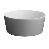 alessi - saladier tonale en céramique, céramique stoneware couleur gris 24 x 25 11 cm designer david chipperfield made in design
