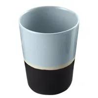 maison sarah lavoine - verre sicilia en céramique, grès peint et émaillé couleur noir 18.17 x 9.5 cm designer made in design