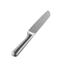 alessi - couteau santoku mami en métal, acier inoxydable couleur métal 26 x 15.33 cm designer stefano giovannoni made in design