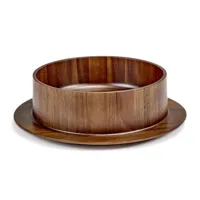 valerie objects - plat dishes to en bois, bois d'acacia couleur naturel 28.85 x 10 cm designer glenn sestig made in design