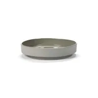 valerie objects - assiette creuse inner circle en céramique, grès couleur gris 20.8 x 4.6 cm designer maarten baas made in design
