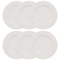 assiette plate en porcelaine blanche