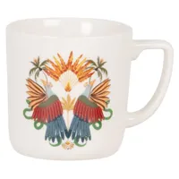 mug en grès motif tropical multicolore