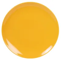 assiette plate en porcelaine orange
