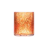 verre à eau  en verre orange - lot de 6