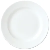 lot de 24 assiettes rondes en porcelaine blanche d 25,2 cm