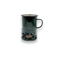 mug chauffant métal vert 330ml