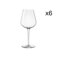 lot de 6 verres à vin, transparent, 47 cl