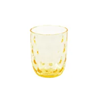 verre à eau en verre jaune h9xd7cm