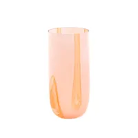 verre à eau en verre rose h15xd7cm