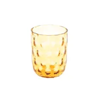 verre à eau en verre jaune h9xd7cm