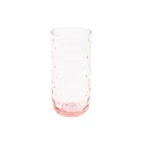 verre à eau en verre rose h15xd7cm