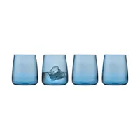 lyngby glas verre à eau zero 42 cl, lot de 4 blue