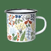 pluto design mug en émail herbarium vit-multi