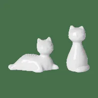 pluto design salière & poivrier chat blanc
