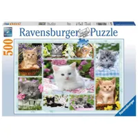 puzzle 500 pièces chatons dans leurs corbeilles ravensburger