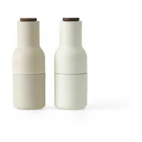 moulin à sel et moulin à poivre sable et blanc céramique bottle grinder - audo