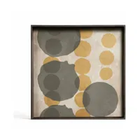 plateau en verre layered dots cannelle 51 x 51 cm - ethnicraft accessories