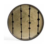 plateau rond en miroir brown dots - ethnicraft accessories