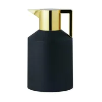 thermos en plastique noire et dorée 1,5l geo vacuum - normann copenhagen